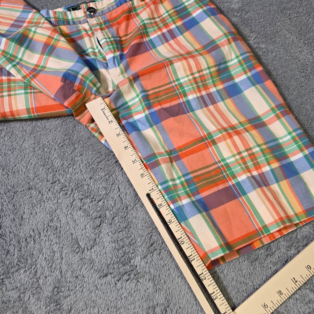 Lauren Active Womens 8 Shorts Multi Color Plaid Madras Cotton Stretch Bermuda - Picture 5 of 8